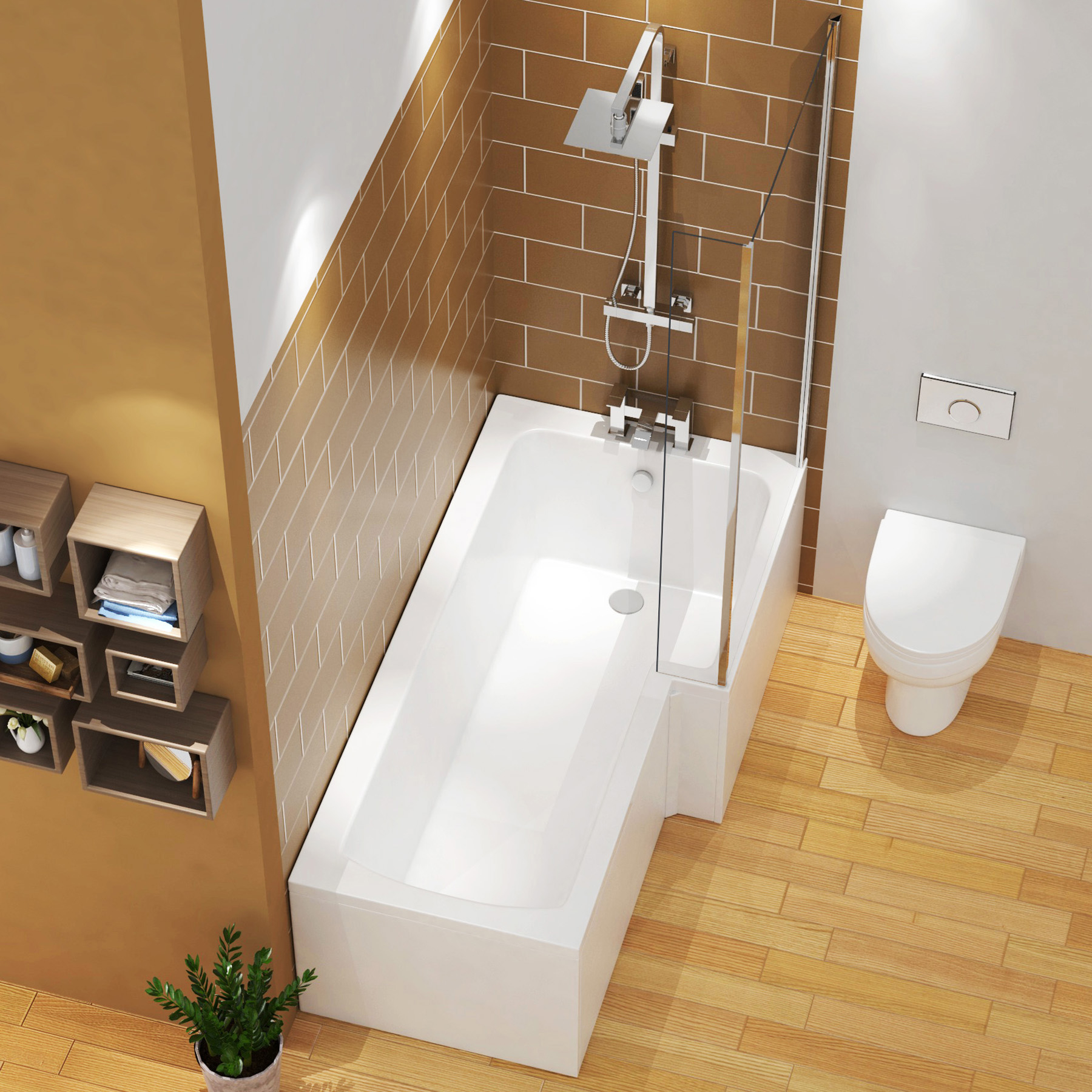 l shaped baths