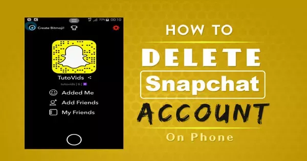 delete snapchat account