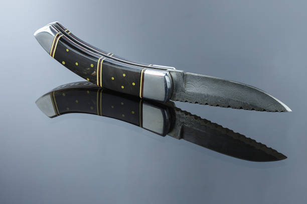Damascus pocket knives